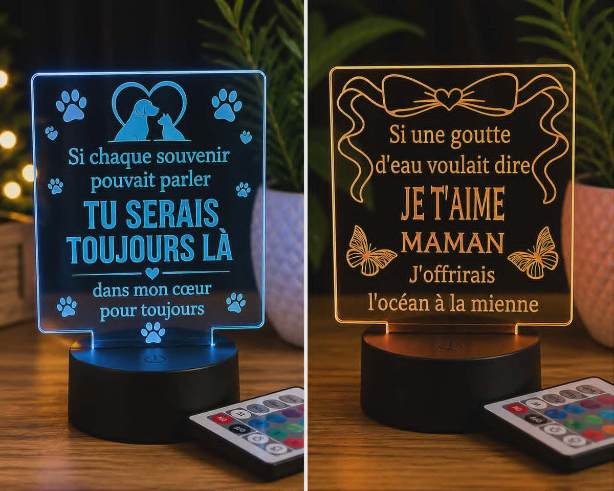 lampe de chevet 3D Led personnalisable