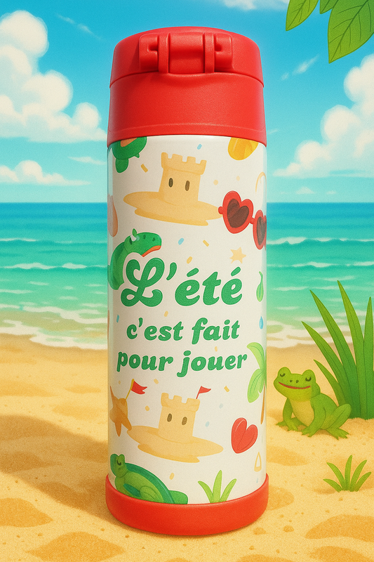 BOUTEILLE ISO POUR ENFANT  L'ÉTÉ C'EST FAIT POUR JOUER