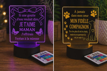 lampe de chevet 3D Led personnalisable