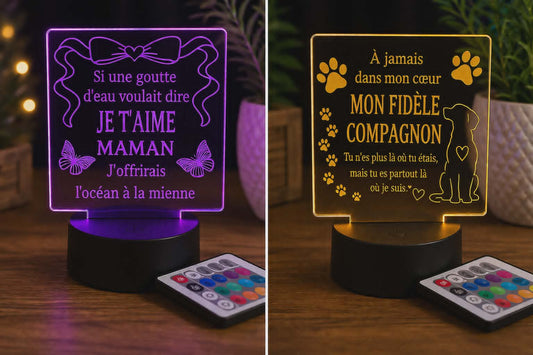 lampe de chevet 3D Led personnalisable