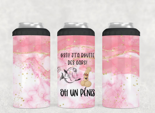 PORTE-CANETTE 4/1 OSTI J'T'A BOUTTE DES GARS! OH UN PÉNIS
