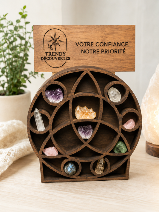 Petite étagère à cristaux