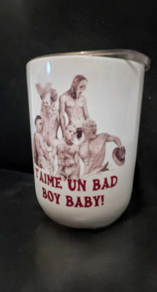 VERRE ISO 12 OZ T'AIME UN BAD BOY BABY